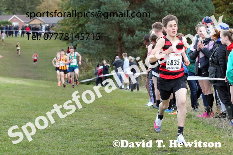 Boys under-15s 2021 National Cross Country Relays, Berry Hill Park, Mansfield. Photo: David T. Hewitson/Sports for All Pics